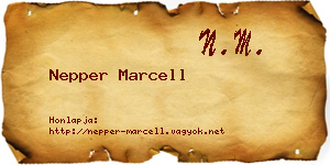 Nepper Marcell névjegykártya